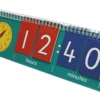 Klappen-Flipchart aus Pappe, Uhrzeit mit Analoguhr