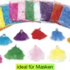 Kleine Federn in 10 Farben, 140 g