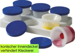Kleine Sicherheits-Farbtöpfe, 6 Stück im Tablett