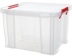Kunststoff-Box stapelbar, transparent, 36 Liter