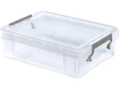 Kunststoff-Box stapelbar, transparent, 2,3 Liter (A5)