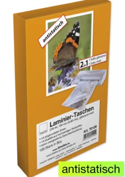 Laminier-Taschen 2in1 A4 2x80 mic glänzend-matt, 100 Stück