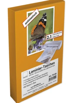 Laminier-Taschen 2in1 A5 2x80 mic glänzend-matt, 100 Stück