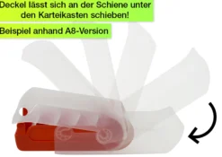 Lernbox A7, Kunststoff, mit 100 Karten liniert