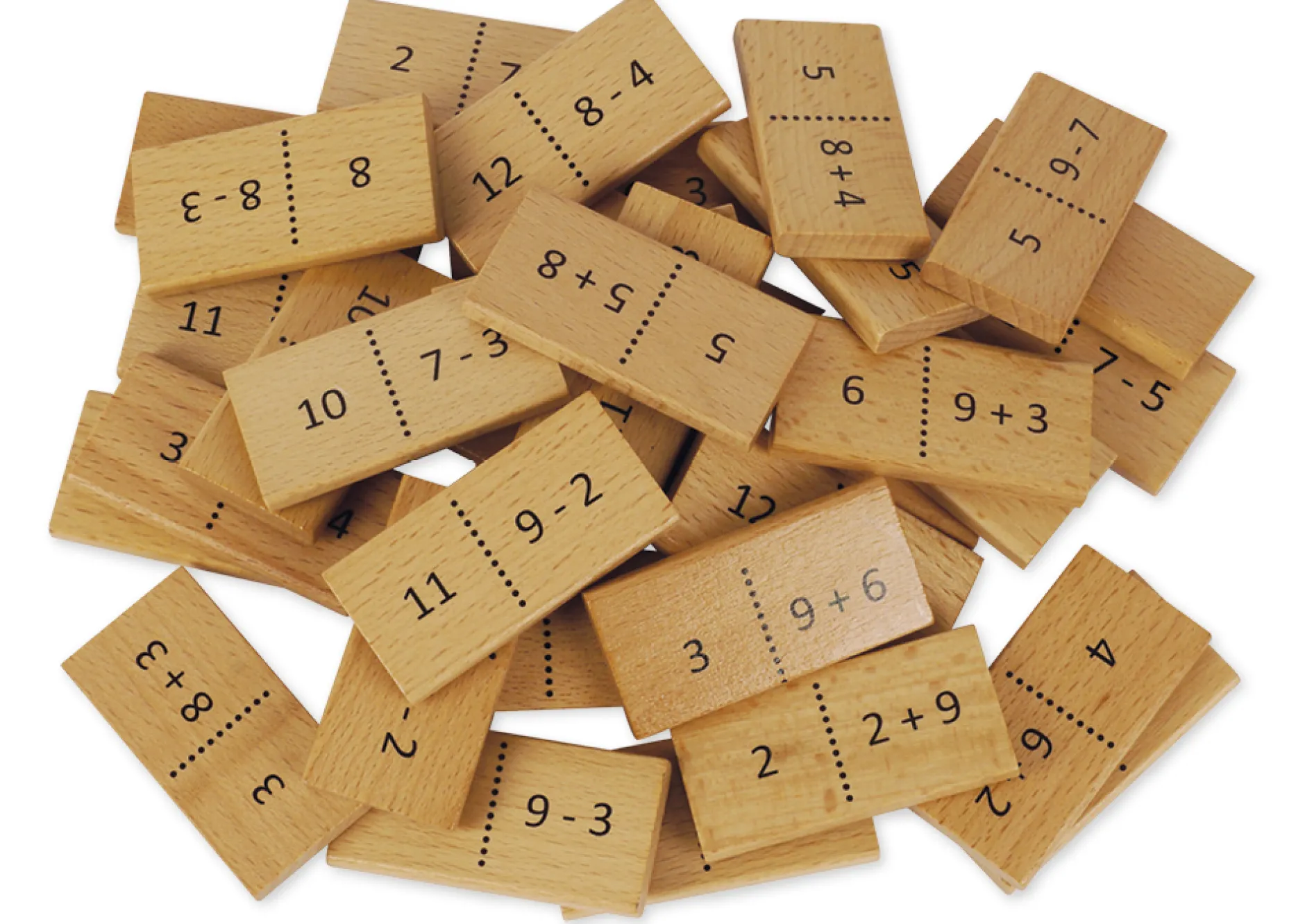 Lernspiel "Mathemino Plus & Minus", 37-tlg.
