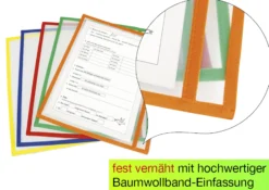 Lern- und Sammeltaschen A4-Plus quer, mit Farbeinfassung, 10-tlg.