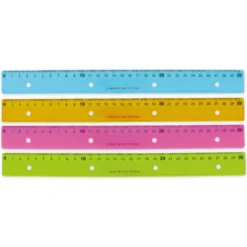 Lineal zum Abheften, 30cm, mit 4fach-Lochung