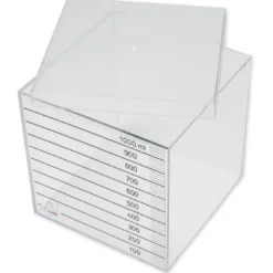 Liter-Würfel, transparent, aus RE-Plastic