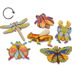 Magnetpuzzle Insekten, Holz, 45-tlg.