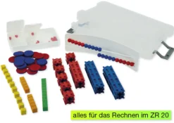 Mathe-Basis-Set Plus Zahlenraum bis 20, 58-tlg, in Box, rot/blau