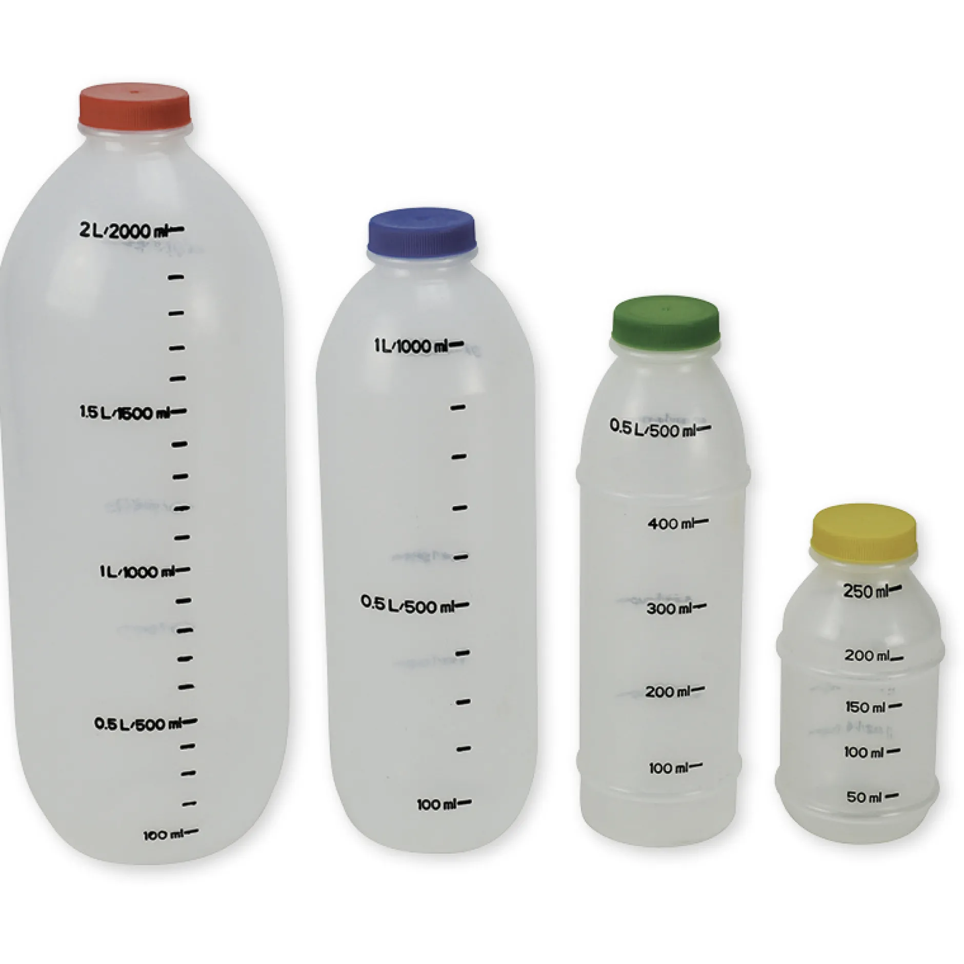 Mess-Flaschen-Set 250 – 2.000 ml, 4-tlg