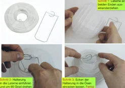 Papier-Lampions rund, 12 Stück