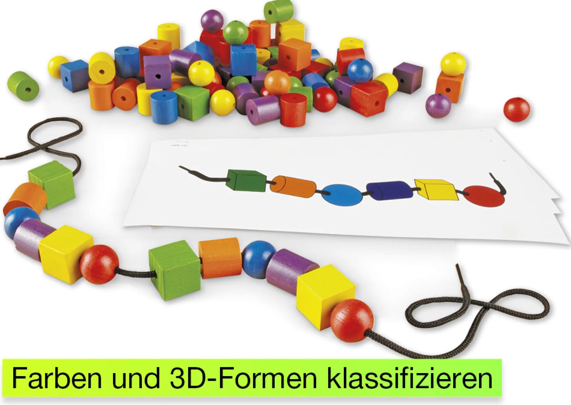 Perlen-Fädelspiel, 130-tlg.