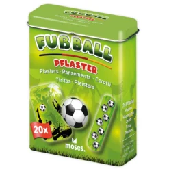 Pflaster "Fußball", 20 Stück in Metallbox