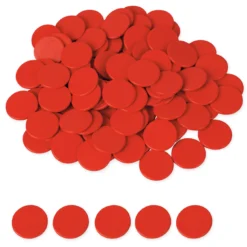 Plättchen aus Re-Plastic, vollfarbig, 100 Stück