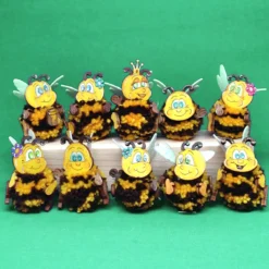 Pompon-Bienen Bastelset, 10 Stk.