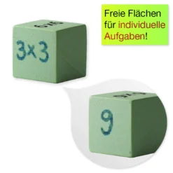 Rechen-Brett "Kleines 1x1" aus Holz, farbig, mit 81 Würfeln