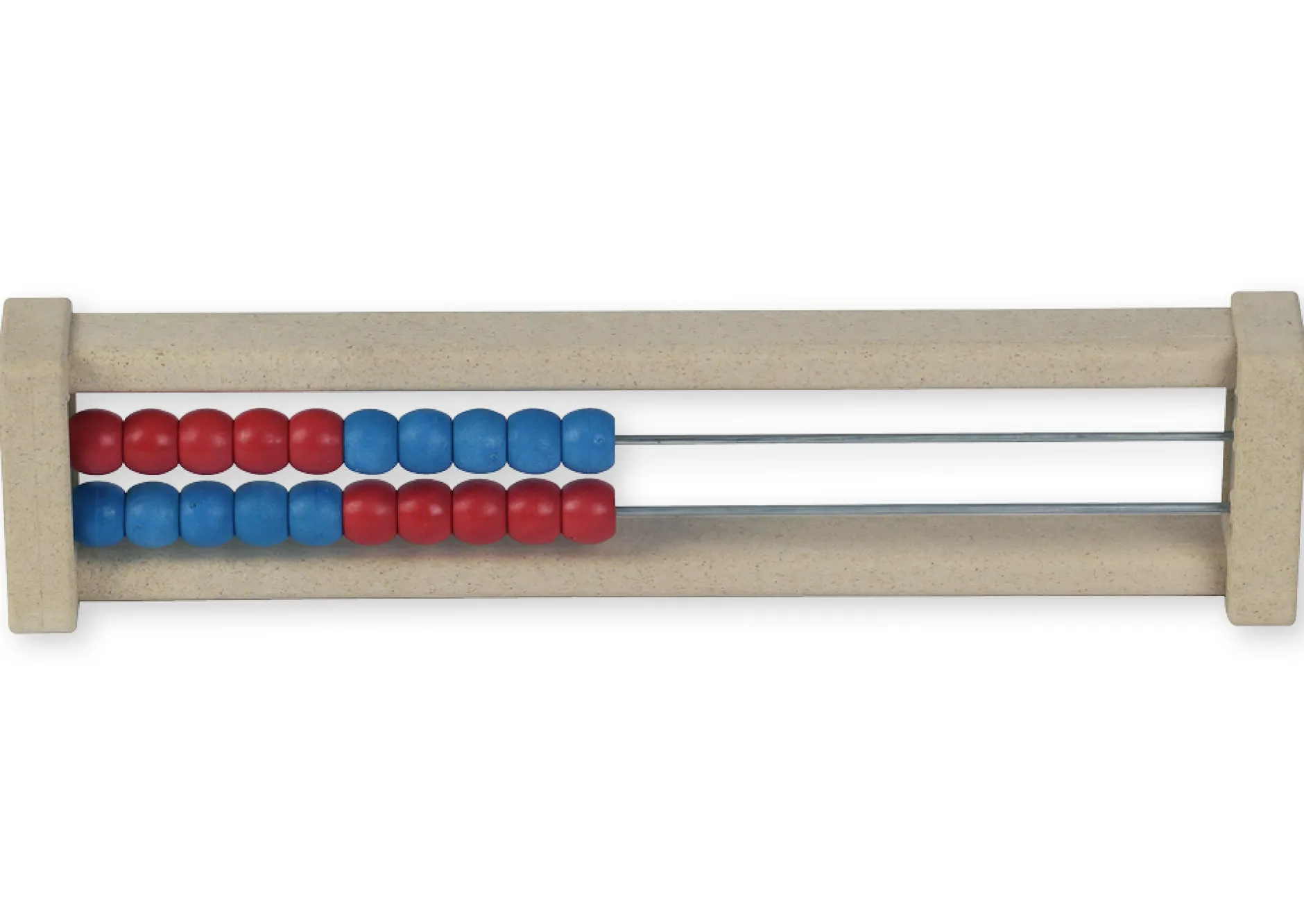 Rechenrahmen für 20-er Zahlenraum rot/blau, gerade Seitenteile