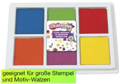 Riesen-Stempelkissen mit 6 Farben