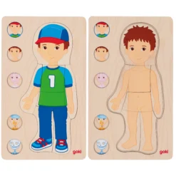 Schichtenpuzzle Anatomie Junge