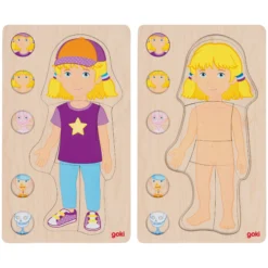 Schichtenpuzzle Anatomie Mädchen
