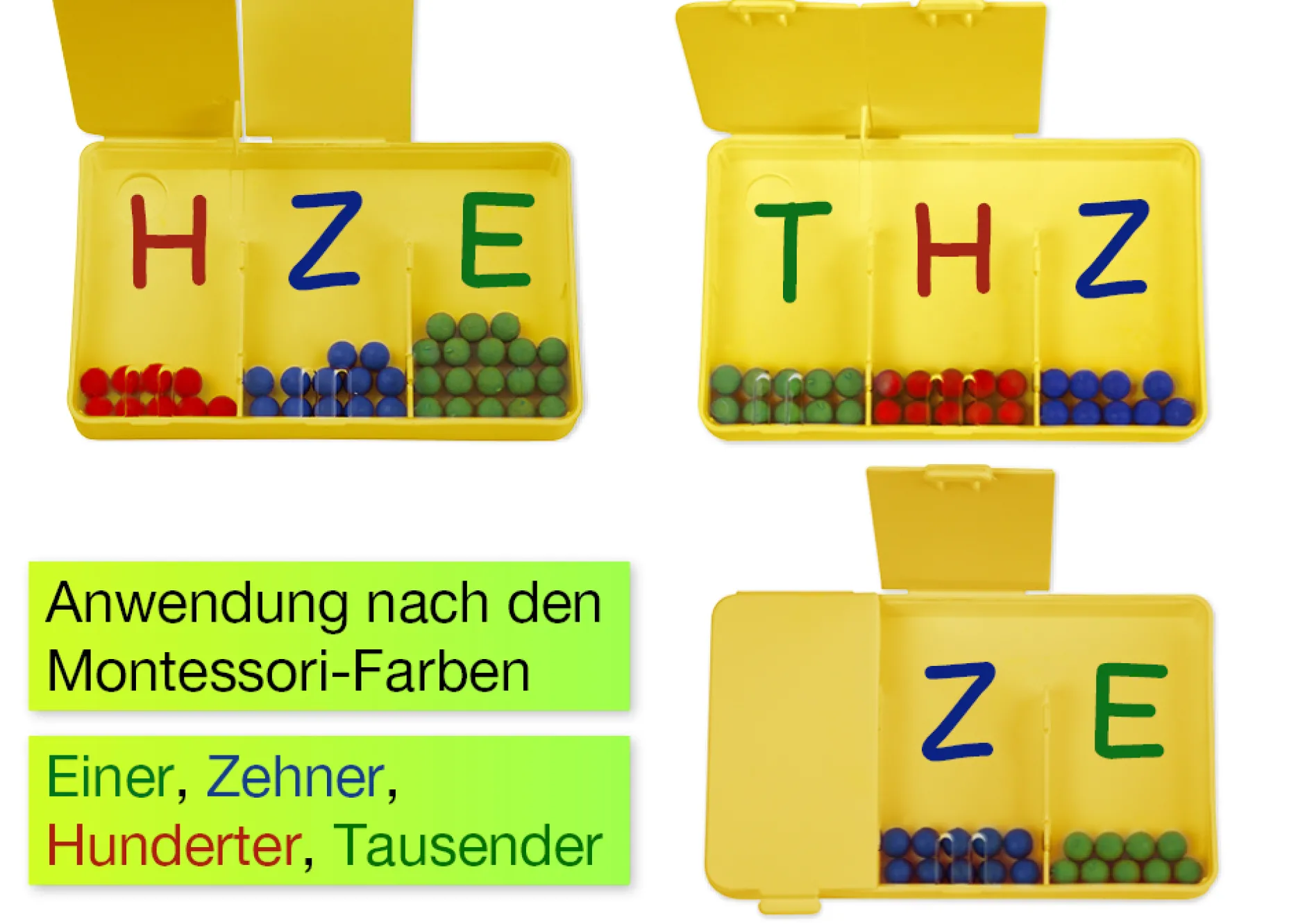 Schüttelbox 3-tlg., mit 20 Perlen