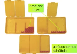Schüttelbox 3-tlg., mit 20 Perlen