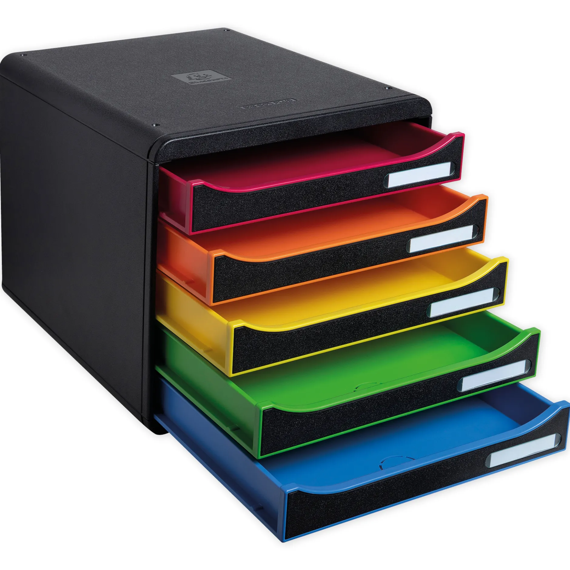 Schubladen-Box A4 "Regenbogen", Kunststoff mit 5 Schüben