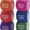 Set Flüster-Würfel 6-tlg. Deutsch "Fragen", 4 cm