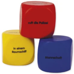 Set Flüster-Würfel 6-tlg. Deutsch "Geschichten-Einstieg", 4 cm
