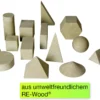 Set Geometrie-Körper massiv, naturfarben, 14-tlg. im Karton