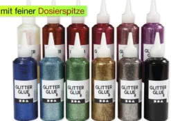 Set Glitzerkleber, 12-tlg.