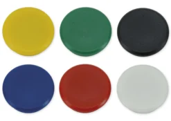 Set Haft-Magnete farbsortiert, 24 mm ø, 50-tlg.