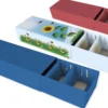 Set Karteikasten für A8, planliegend, farbig, 5 Stück