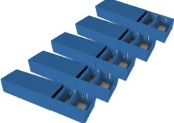 Set Karteikasten für A8, planliegend, farbig, 5 Stück