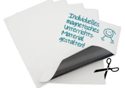 Set Magnet-Papier blanko, weiß-matt, 5-tlg.