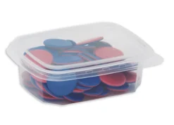 Set Material-Boxen aus Kunststoff, 10 Stück, 86x112x33 mm