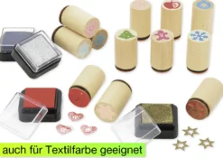 Set Mini-Holzstempel "Weihnachten", 16-tlg.
