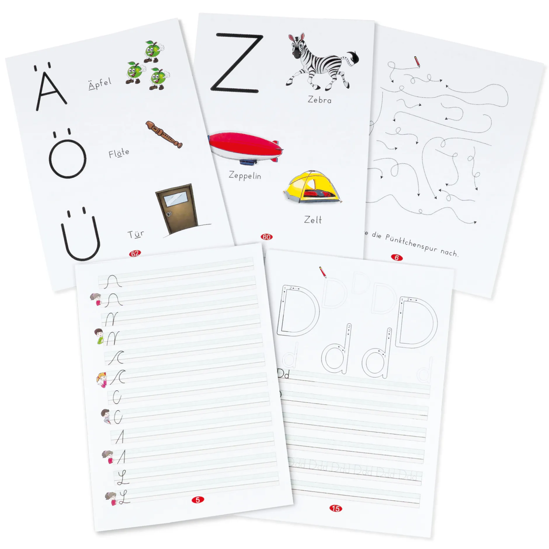 Set Schreiblern-Blattsammlung A4 "ABC", 156-tlg.