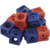 Set Steckwürfel rot/blau, 1,7 cm, 100 Stück in Box