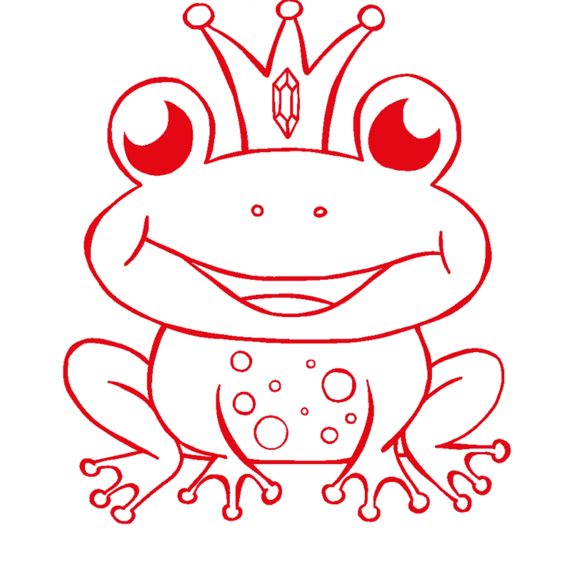 Siebdruck-Stempel "Perpetuum" rund "Froschkönig"