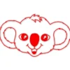 Siebdruck-Stempel "Perpetuum" rund "Koala"