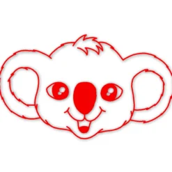 Siebdruck-Stempel "Perpetuum" rund "Koala"