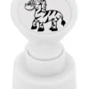 Siebdruck-Stempel "Perpetuum" rund "Zebra"