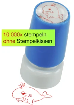 Siebdruck-Stempel "Perpetuum", "Wal"