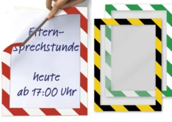Signal-Rahmen-Einstecktaschen A4, magnetisch, 3-tlg.