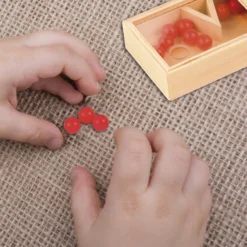 Split-Box für Schüler aus Holz, 2-tlg., mit 10 Perlen