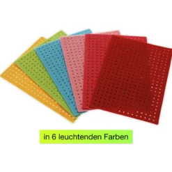 Stick-Platten aus Filz, 12x17,5 cm, 6 Stück