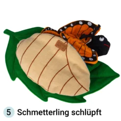 Stoffmodell Lebenszyklus Schmetterling (3-tlg.)