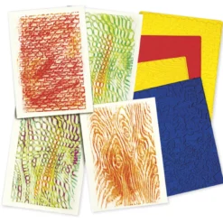Textur-Rubbelplatten, 4-tlg.